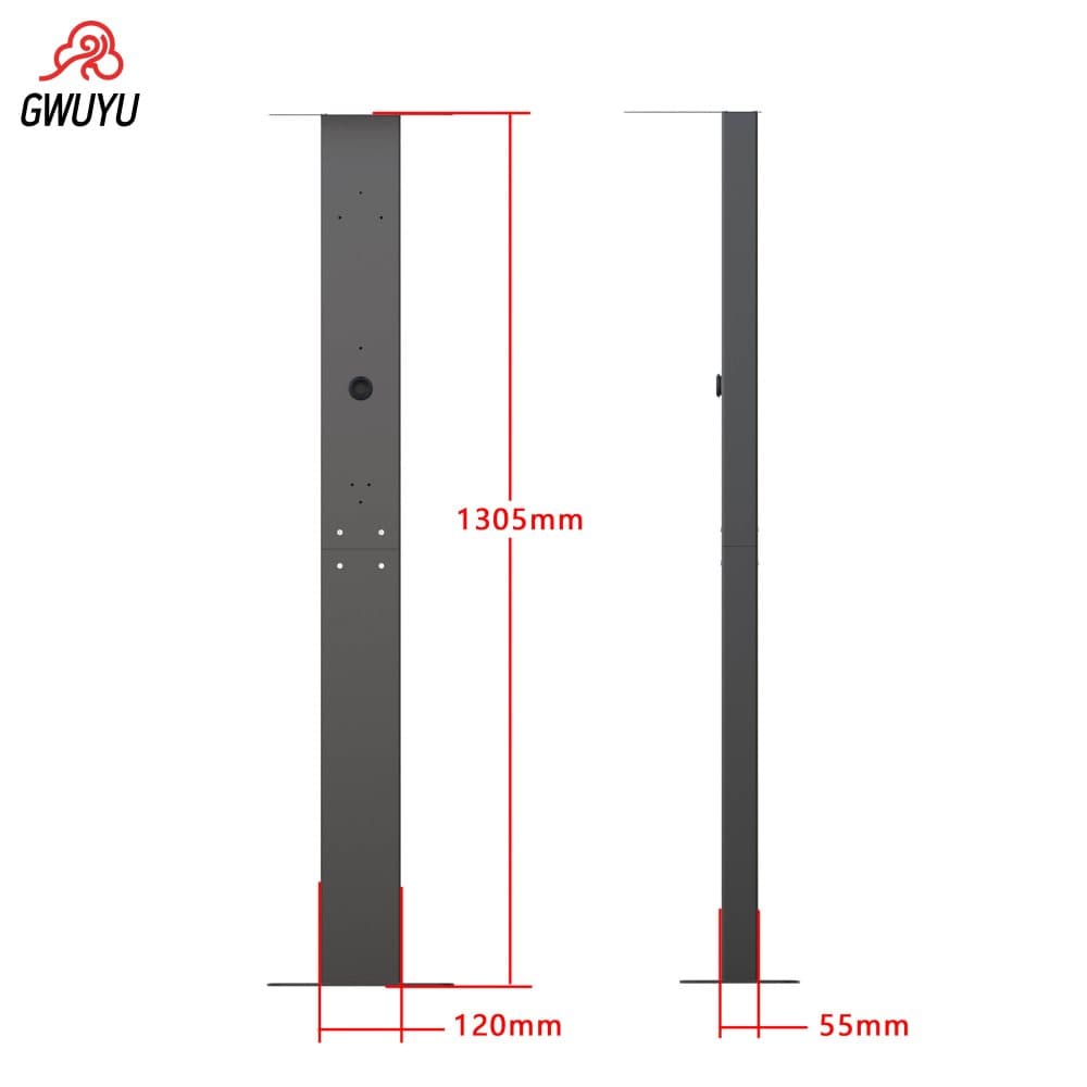 Gwuyu Aluminium Alloy Electric Vehicle Charging Station, Black