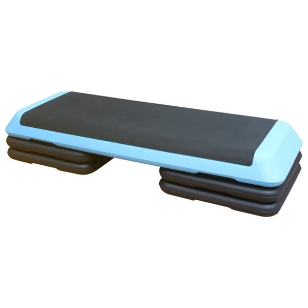 Adjustable Aerobic Step Training Platform with 3 Step Heights 110cm, Blue