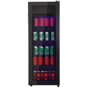 128L Mini Refrigerator, 8L Freezer + 120L Fridge, Black