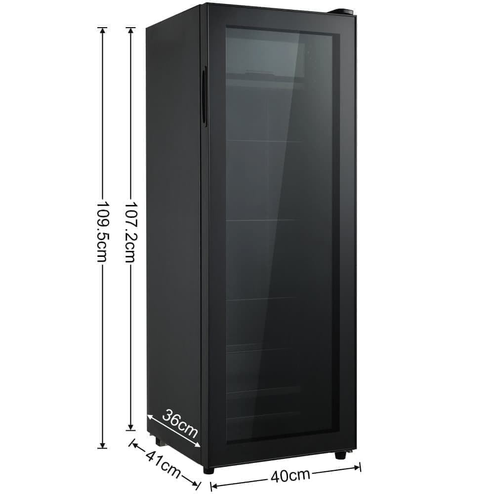128L Mini Refrigerator, 8L Freezer + 120L Fridge, Black