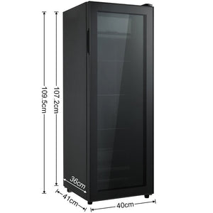 128L Mini Refrigerator, 8L Freezer + 120L Fridge, Black