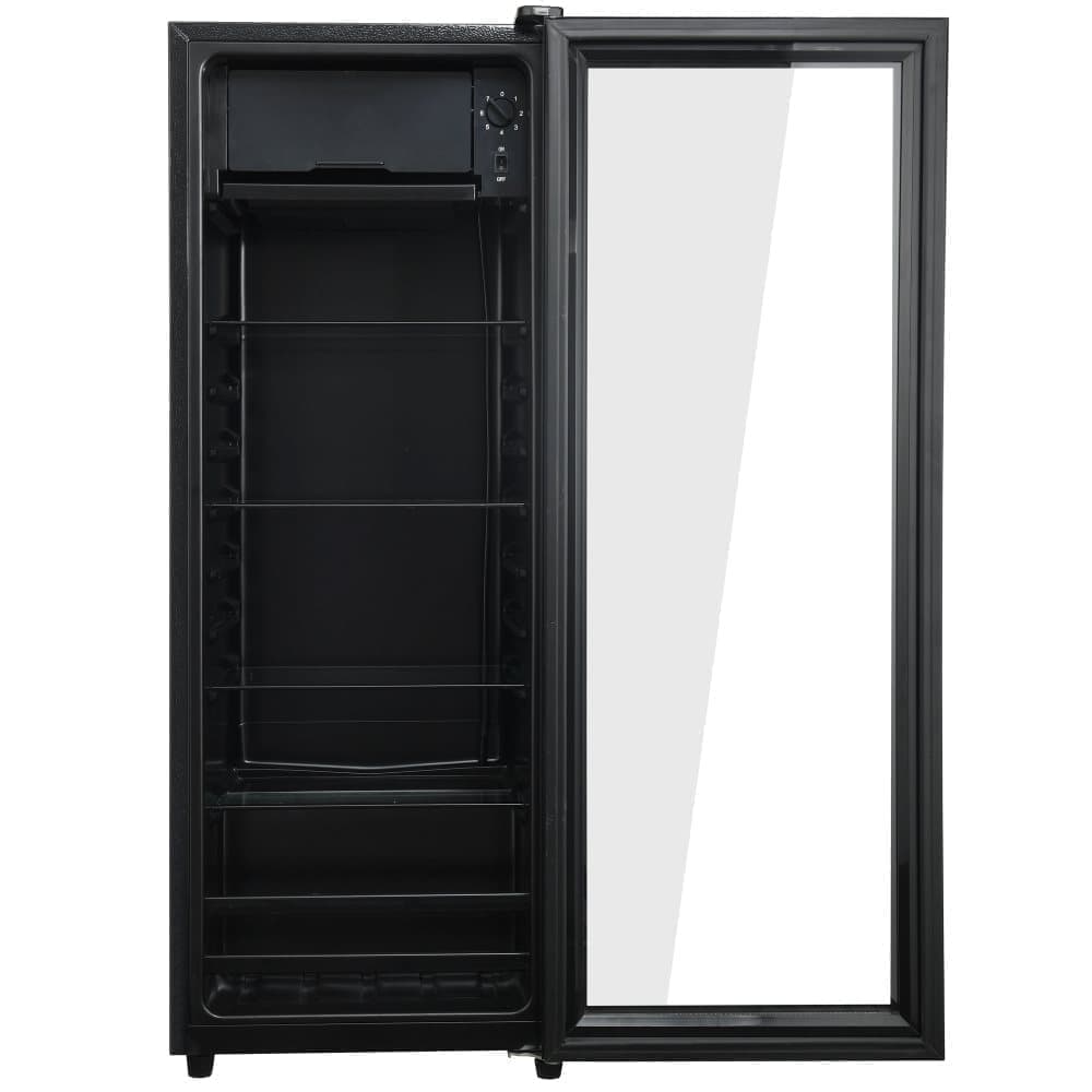 128L Mini Refrigerator, 8L Freezer + 120L Fridge, Black