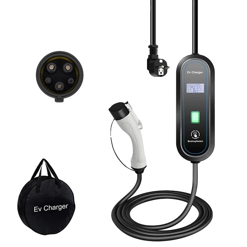 Portable EV Charger, 3500W Output, Adjustable Charging Power, 16A 3.5kW Type 1