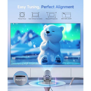2026 HY300 Pro+ Android 14 Smart Projector 4K with Built-in Speaker