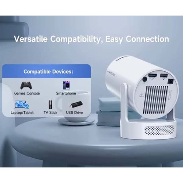 2026 HY300 Pro+ Android 14 Smart Projector 4K with Built-in Speaker