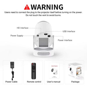 2026 HY300 Pro+ Android 14 Smart Projector 4K with Built-in Speaker