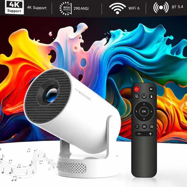 2026 HY300 Pro+ Android 14 Smart Projector 4K with Built-in Speaker