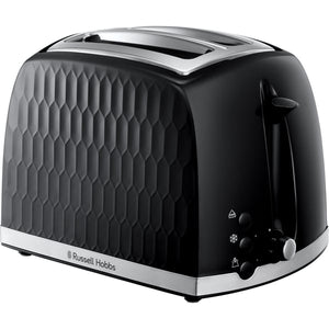 Russell Hobbs Honeycomb 2-Slice Toaster, Black
