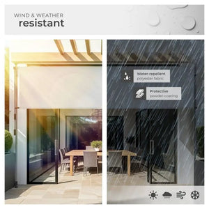 Tectake Retractable Awning Taija 200 x 310 cm, Light Grey