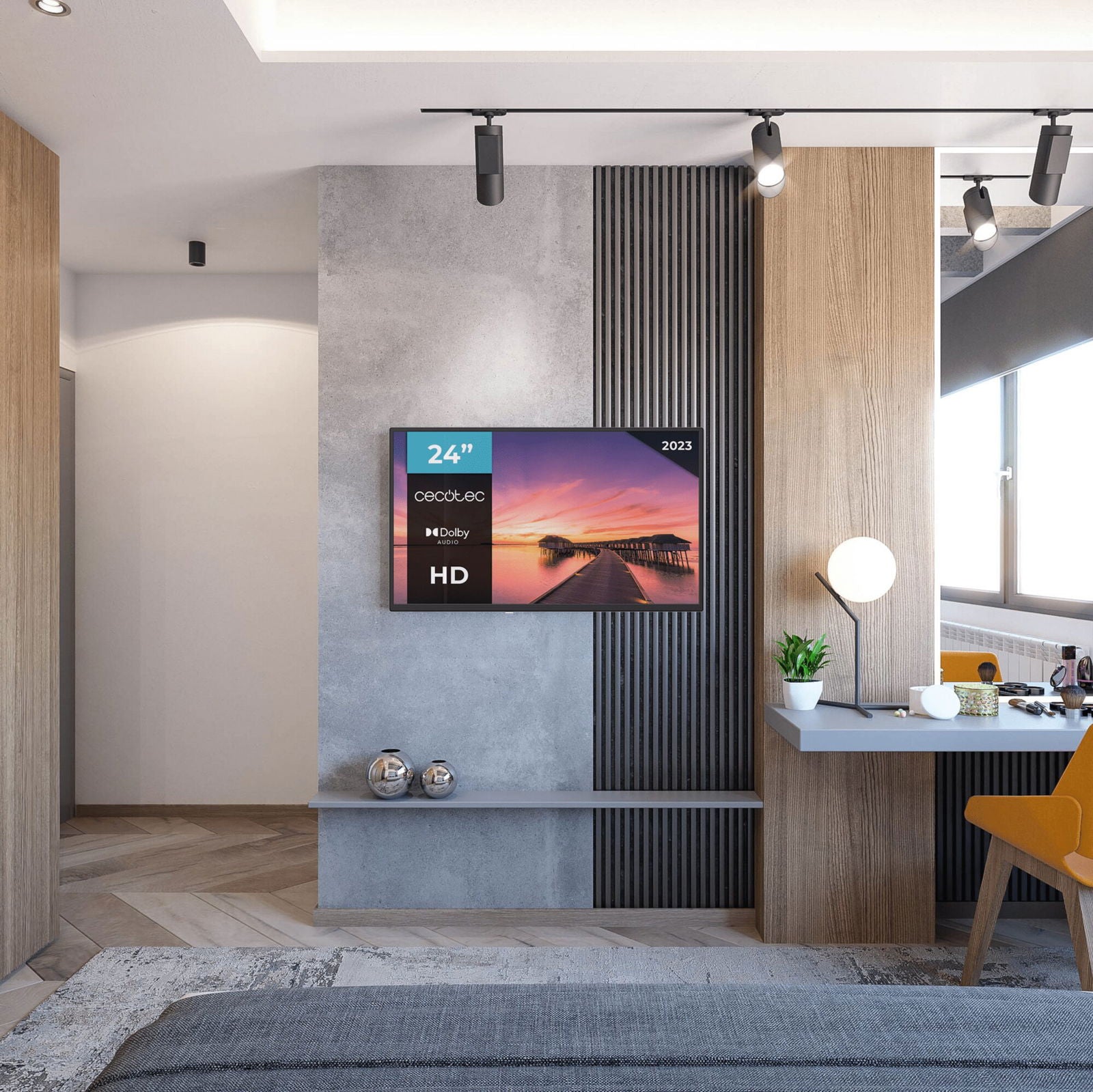 24-inch LED TV with HD resolution and Dolby flash memory system Cecotec