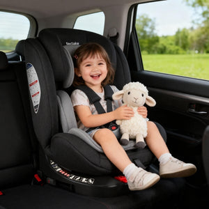 Rotatable Child Car Seat Linus, i-Size approved, ISOFIX , light grey/black