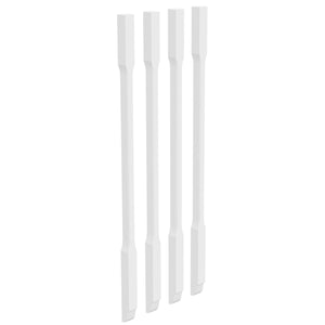 Lundbergs Helsinki Railing Baluster for Surface Mounting, 4-Pack, White