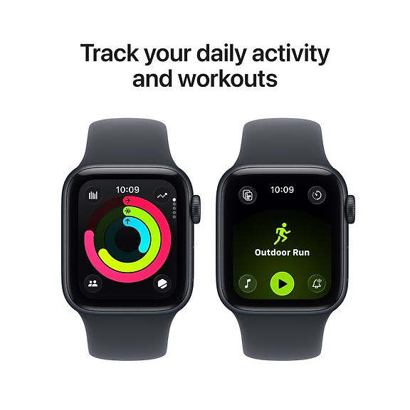 Apple Watch SE 3 GPS 40 mm Midnight Aluminum Case with Midnight Sport Band, S/M