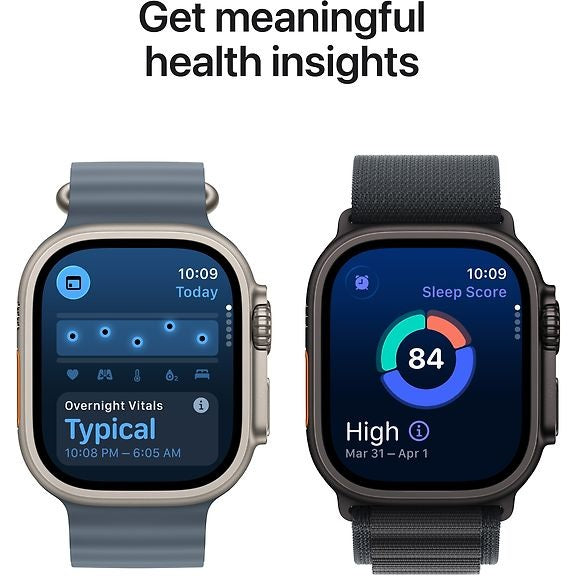 Apple Watch Ultra 3 GPS Cellular 49 mm natural light titanium case and light blue Alpine band medium