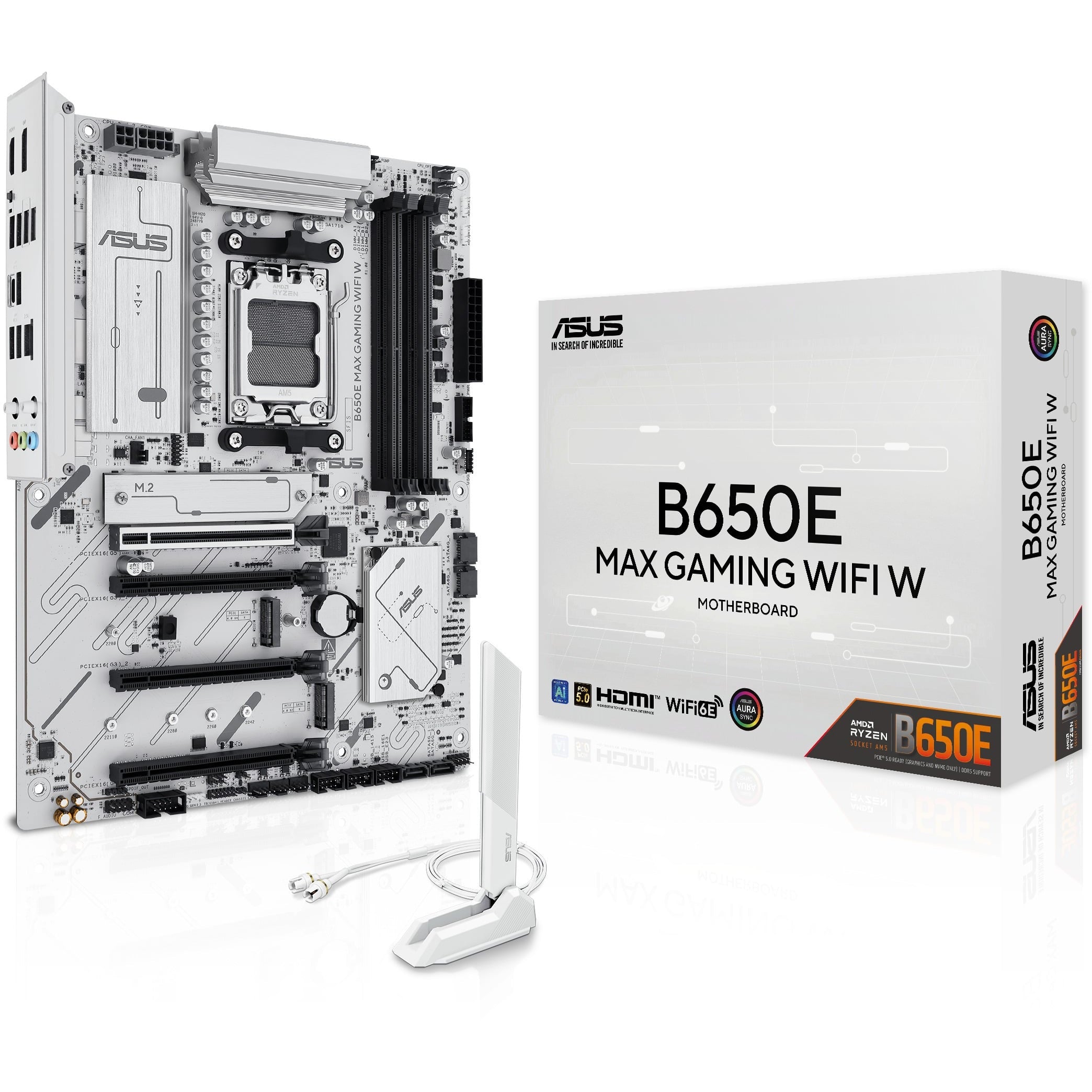 ASUS B650E MAX GAMING WIFI W Motherboard, White