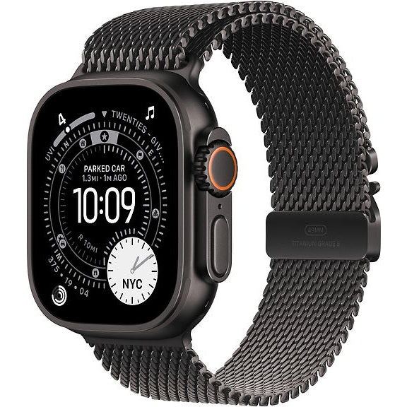 Apple Watch Ultra 3 GPS Cellular 49 mm Black Titanium case and Black Milanese loop Medium