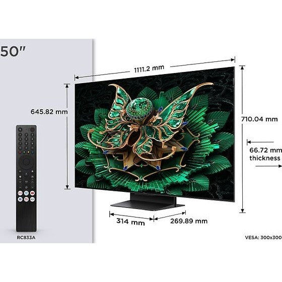 TCL 50" C7K – 4K QD Mini-LED Google TV