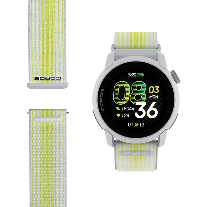Coros Pace 4 GPS Sport Watch with Nylon Band, White