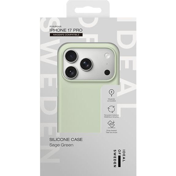 Ideal Of Sweden Silicone Case MagSafe Protective Case, iPhone 17 Pro, Sage Green