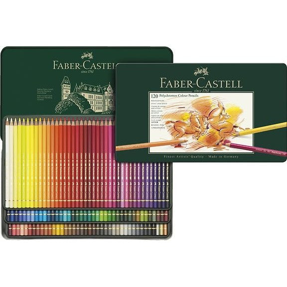 Faber-Castell Polychromos Colored Pencils in Tin Box, 120 Colors