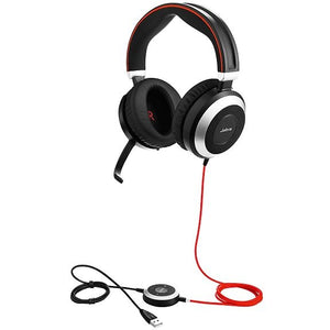 Jabra Evolve 80 UC Wired Headset with Noise Cancellation