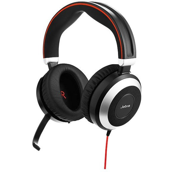 Jabra Evolve 80 UC Wired Headset with Noise Cancellation
