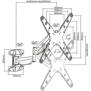 Mozi Slim Full-motion C2 23-55" TV Wall Mount