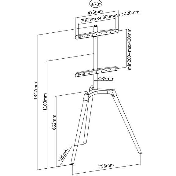 Mozi Art Series FS-4 Floor Stand for 50-65" TVs