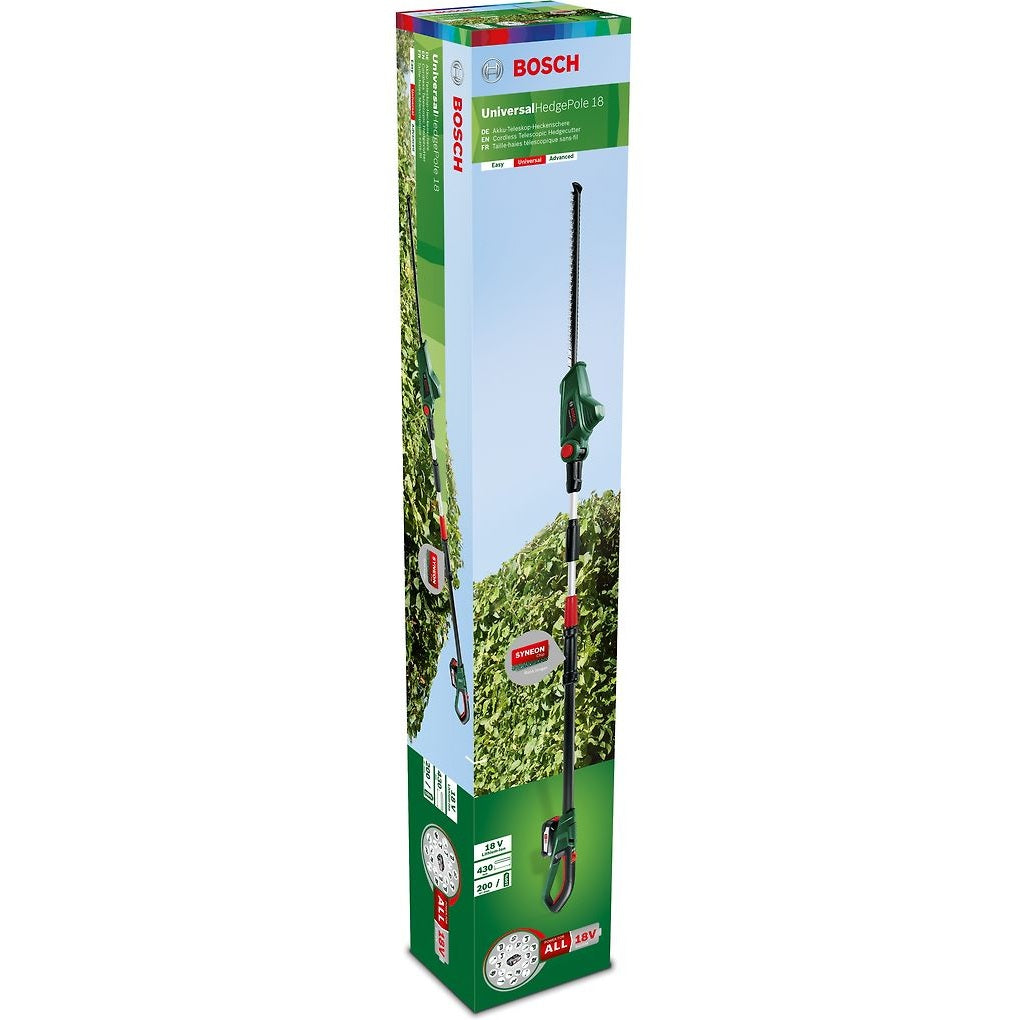 Bosch UniversalHedgePole 18 Cordless Hedge Trimmer with 2.5 Ah Battery