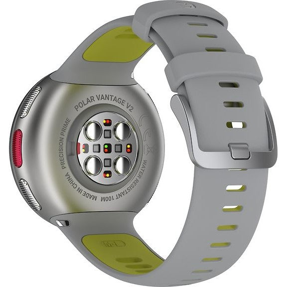 Polar Vantage V2 H10 Premium Sports Watch, Grey/Lime