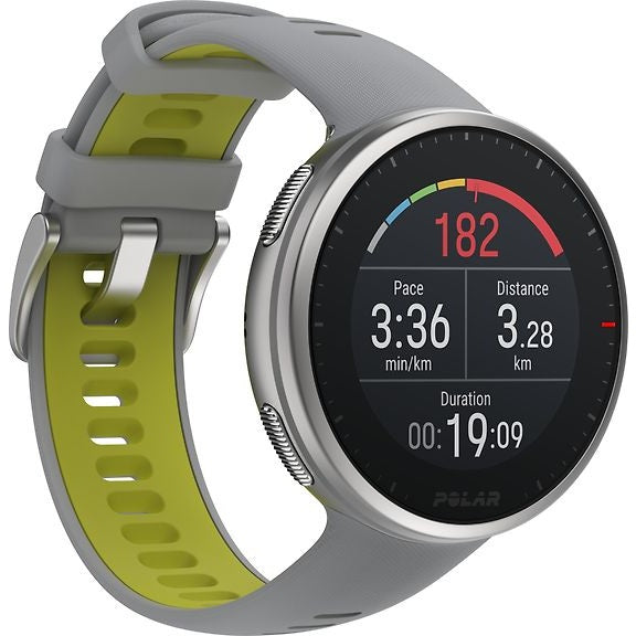 Polar Vantage V2 H10 Premium Sports Watch, Grey/Lime