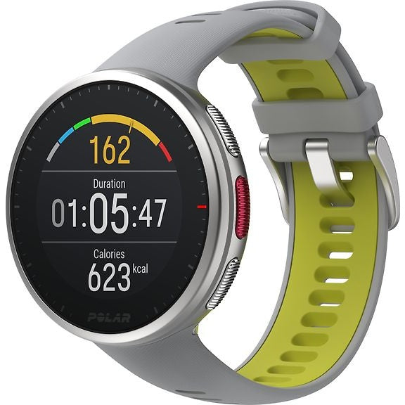 Polar Vantage V2 H10 Premium Sports Watch, Grey/Lime