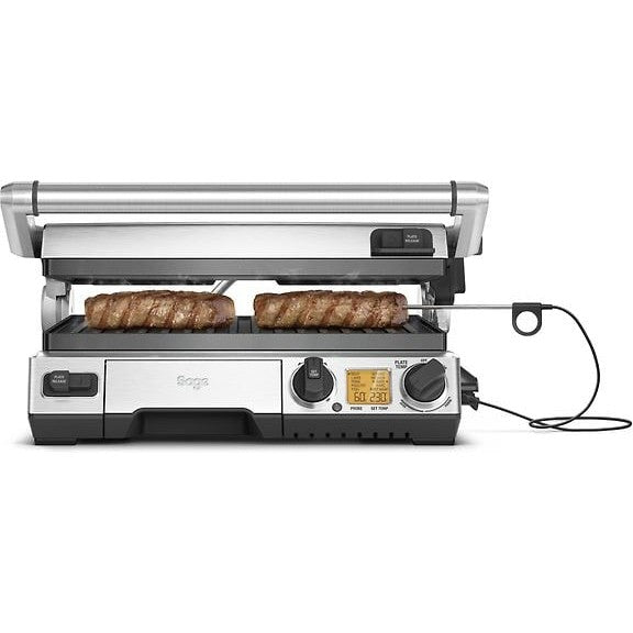 Sage Smart Grill Pro Table Grill and Sandwich Maker, Brushed Steel
