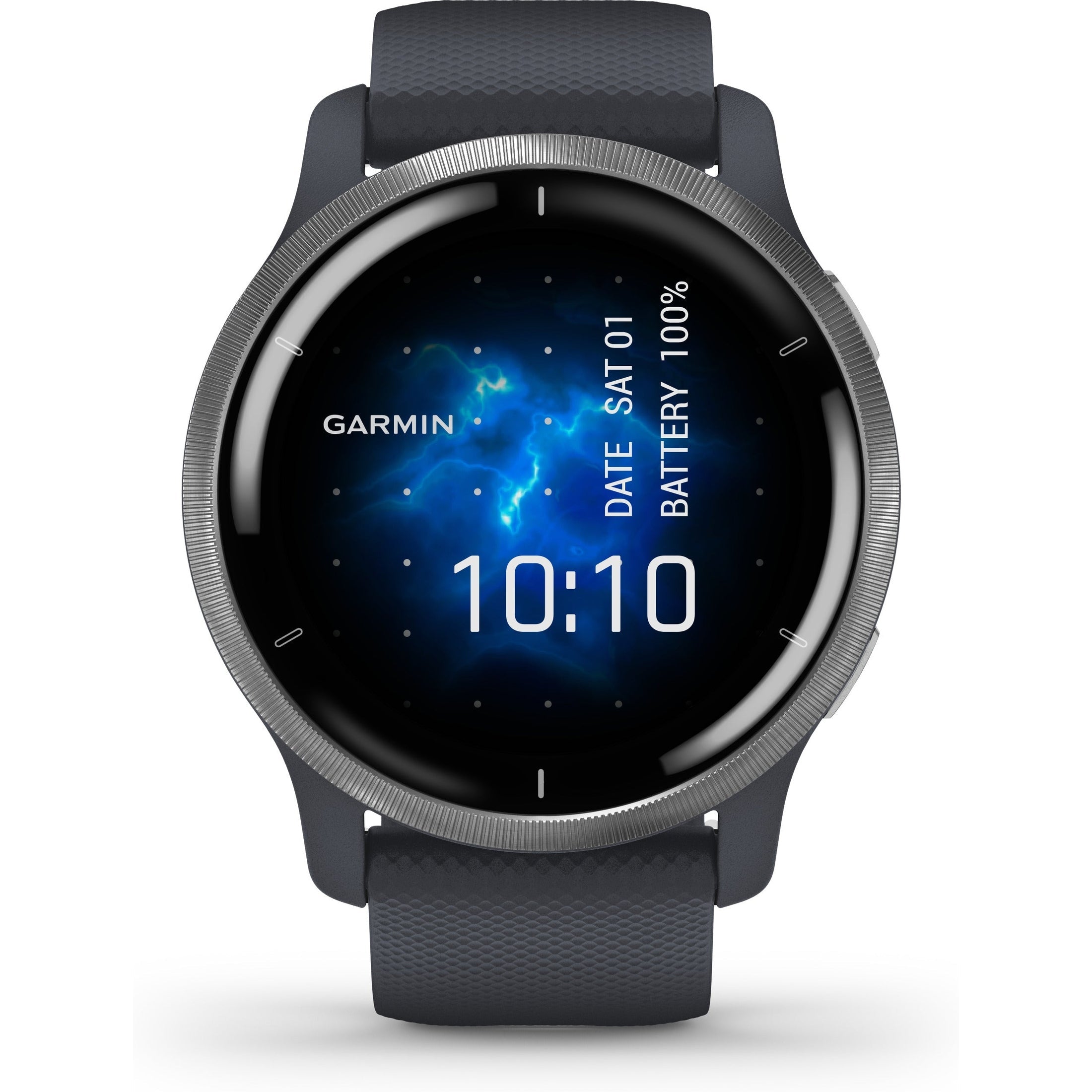 Garmin Venu 2 GPS Smartwatch, Granite Silver Blue