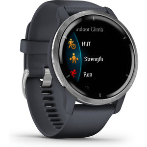 Garmin Venu 2 GPS Smartwatch, Granite Silver Blue