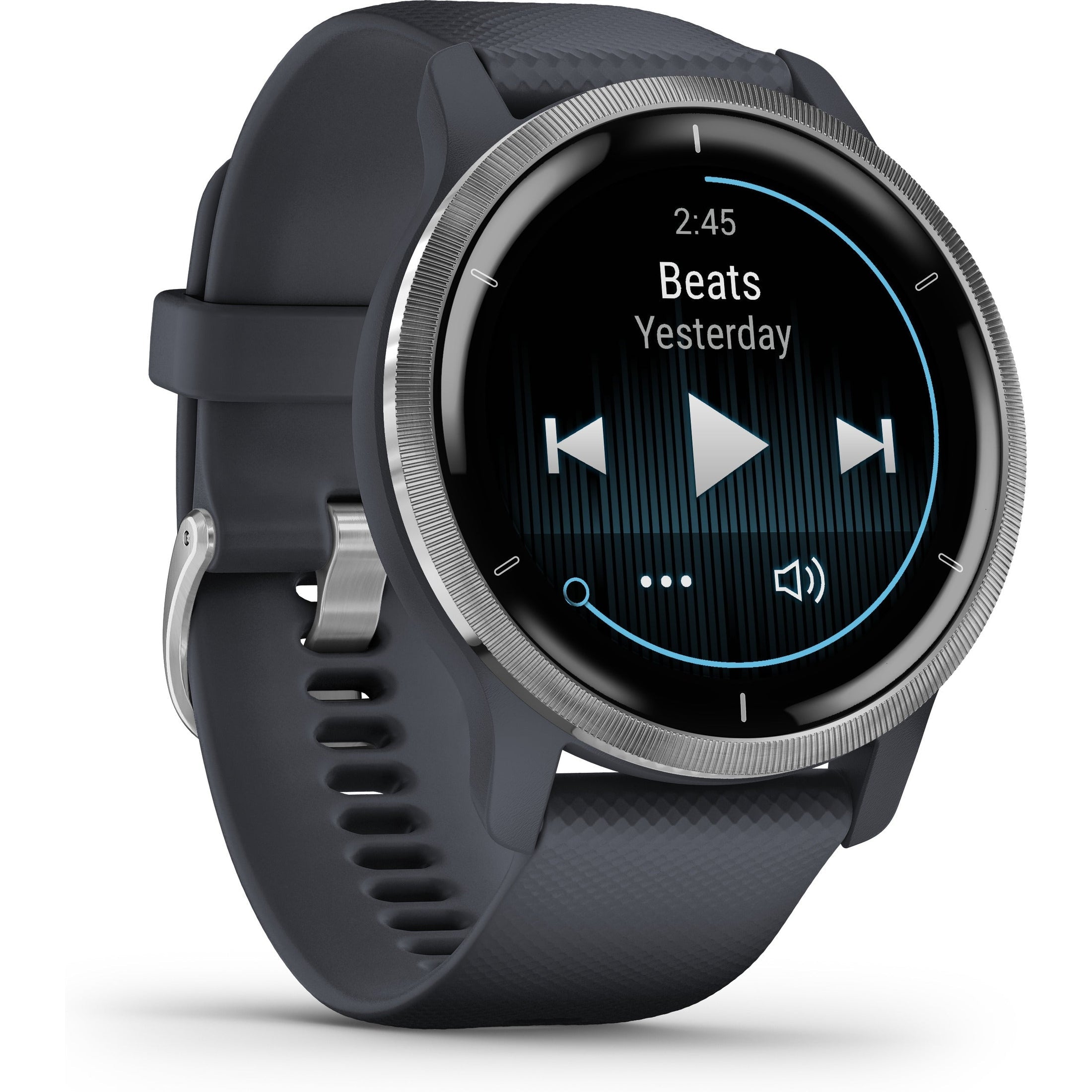 Garmin Venu 2 GPS Smartwatch, Granite Silver Blue