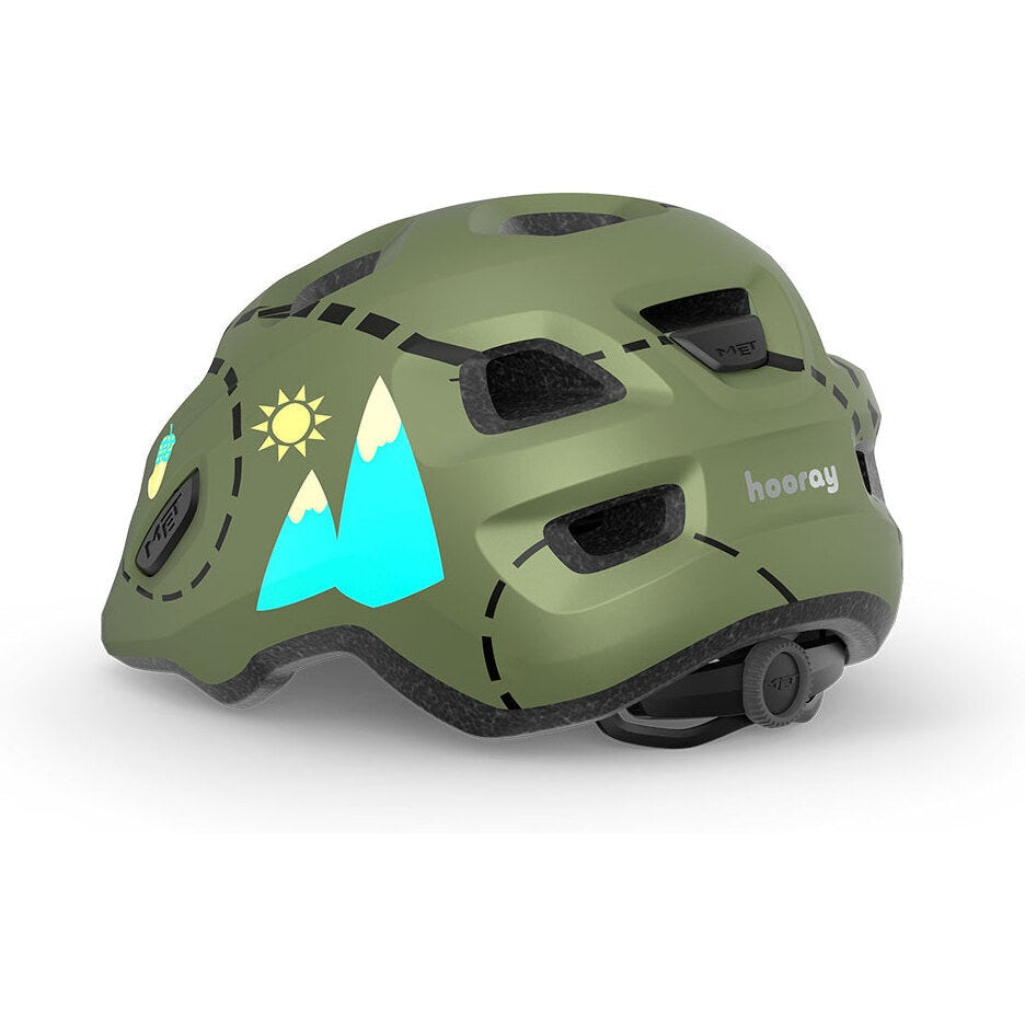 MET Hooray Kids' Bike Helmet, 46-52 cm, Green – Renow