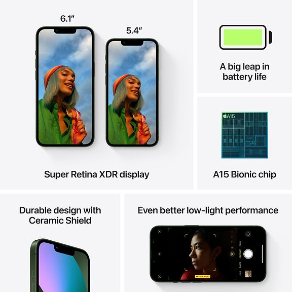 Apple iPhone 13 128 GB phone, Green