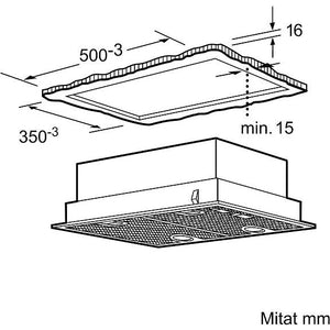 Bosch Serie 4 DHL555BL Integrated Range Hood, Silver, 590 m³/h