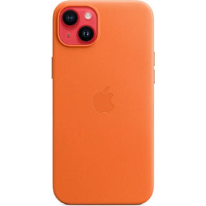 Apple iPhone 14 Plus Leather Case with MagSafe, Orange