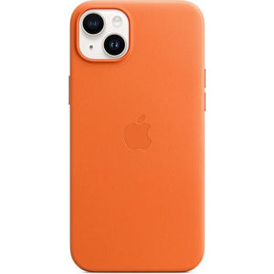 Apple iPhone 14 Plus Leather Case with MagSafe, Orange