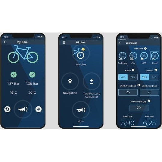 AIRsistant Pressure Monitor 2 Sensors for Schrader Valve, Black