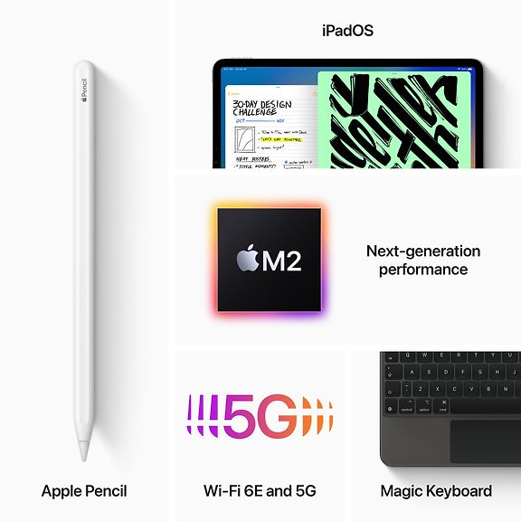 Apple iPad Pro 12.9" M2 256 GB WiFi + 5G 2022, Space Gray