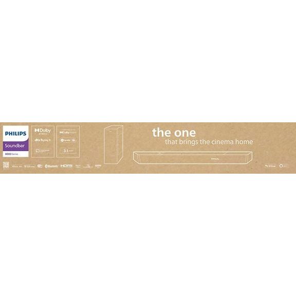 Philips TAB8507 3.1 Dolby Atmos Soundbar, gray