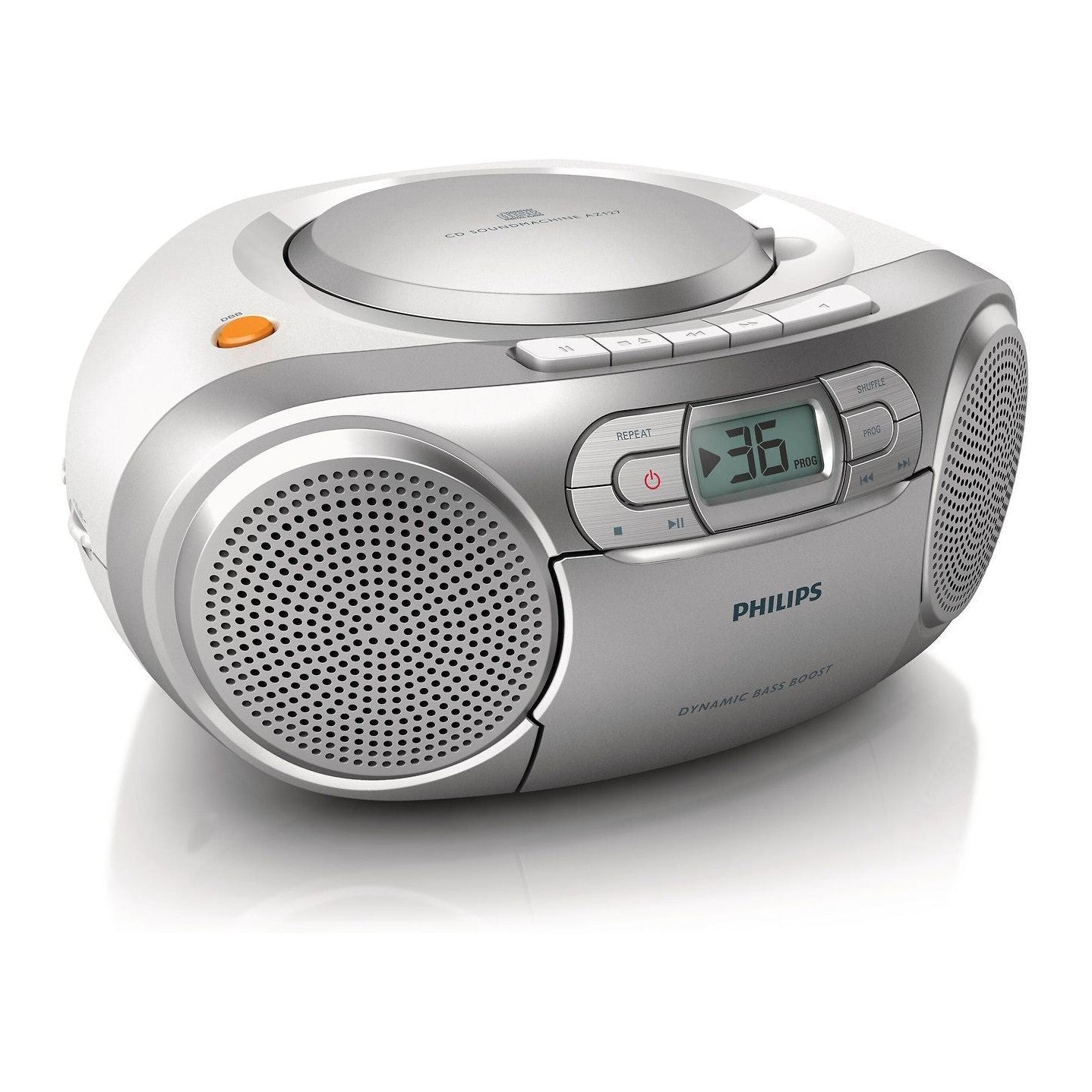 Philips AZ127 Portable CD Player, Silver