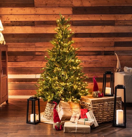 Enne North Pine Realistic Christmas Tree with Two-Tone LED Lights, 180 cm, Green