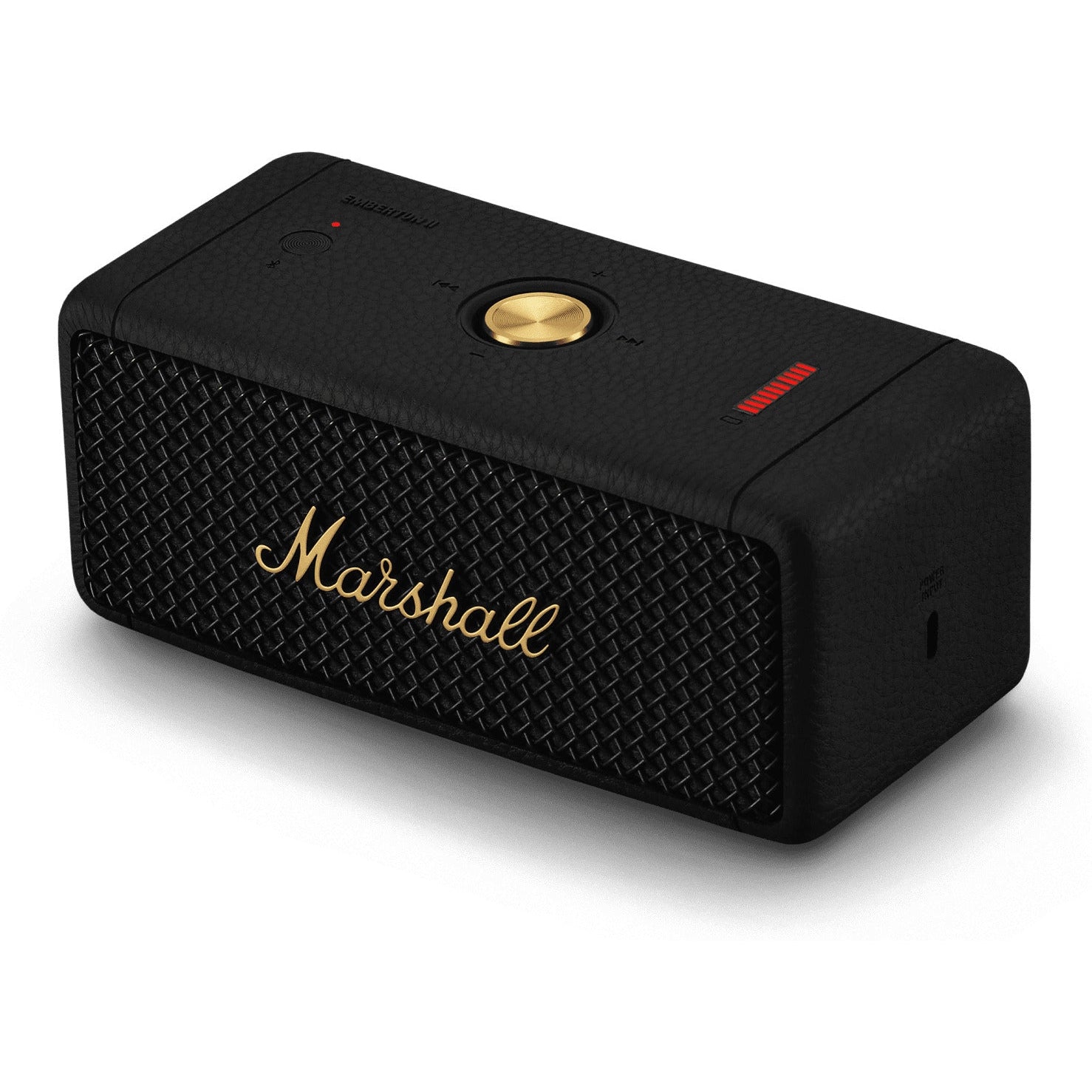 Marshall Emberton II Bluetooth Speaker, Black and Brass – Renow