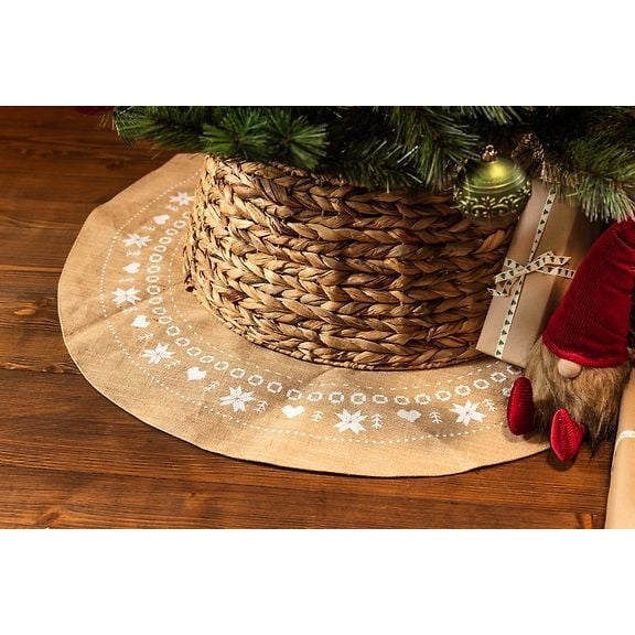 Enne Savona Wicker Christmas Tree Stand Cover