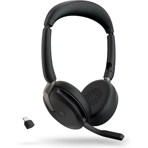 Jabra Evolve2 65 Flex LINK380C MS Stereo Headset Microphone, Black