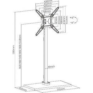 Mozi Monolith Floor Stand for 23"-55" Displays, White